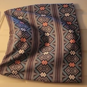 Patterned mini skirt